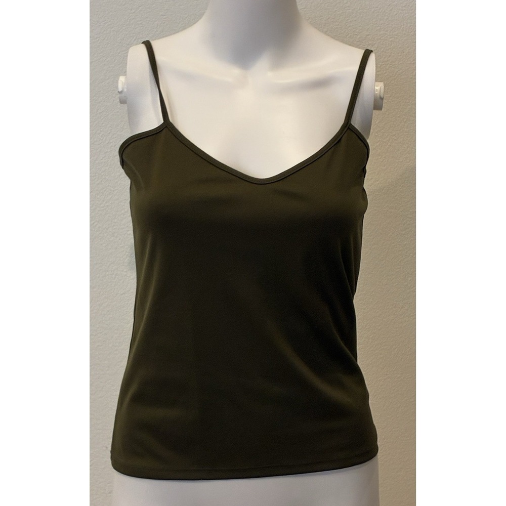 Vintage Y2K Express Tricot Dark Fairy Cami Top Size S Green 90's Layer Tank Top